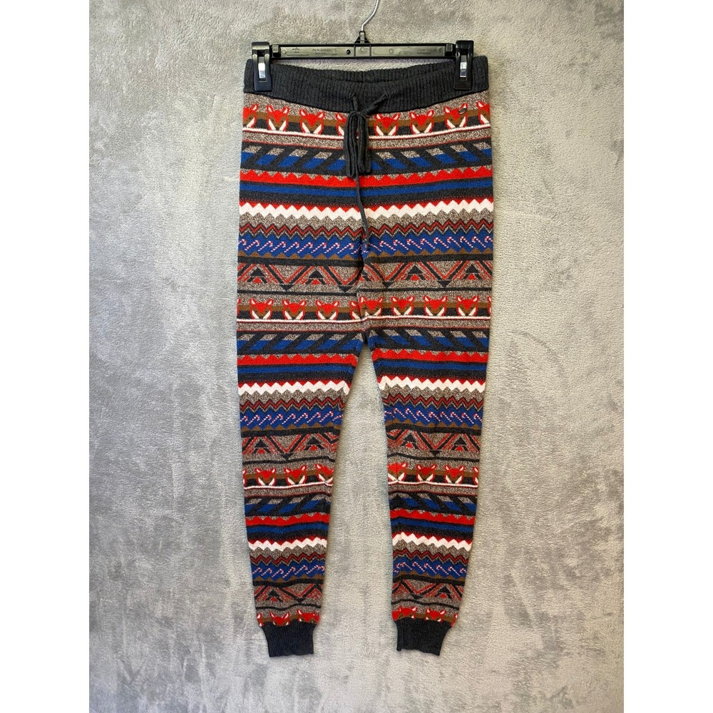 American Eagle AHH-mazingly Soft Fair Isle Fox Sweater Leggings Size S Red Blue